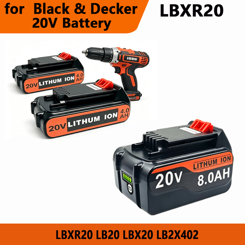 Black+Decker Tool 20V Max - 3/4/6/8Ah Uzun Çalışma Süreli BL2018 Lityum